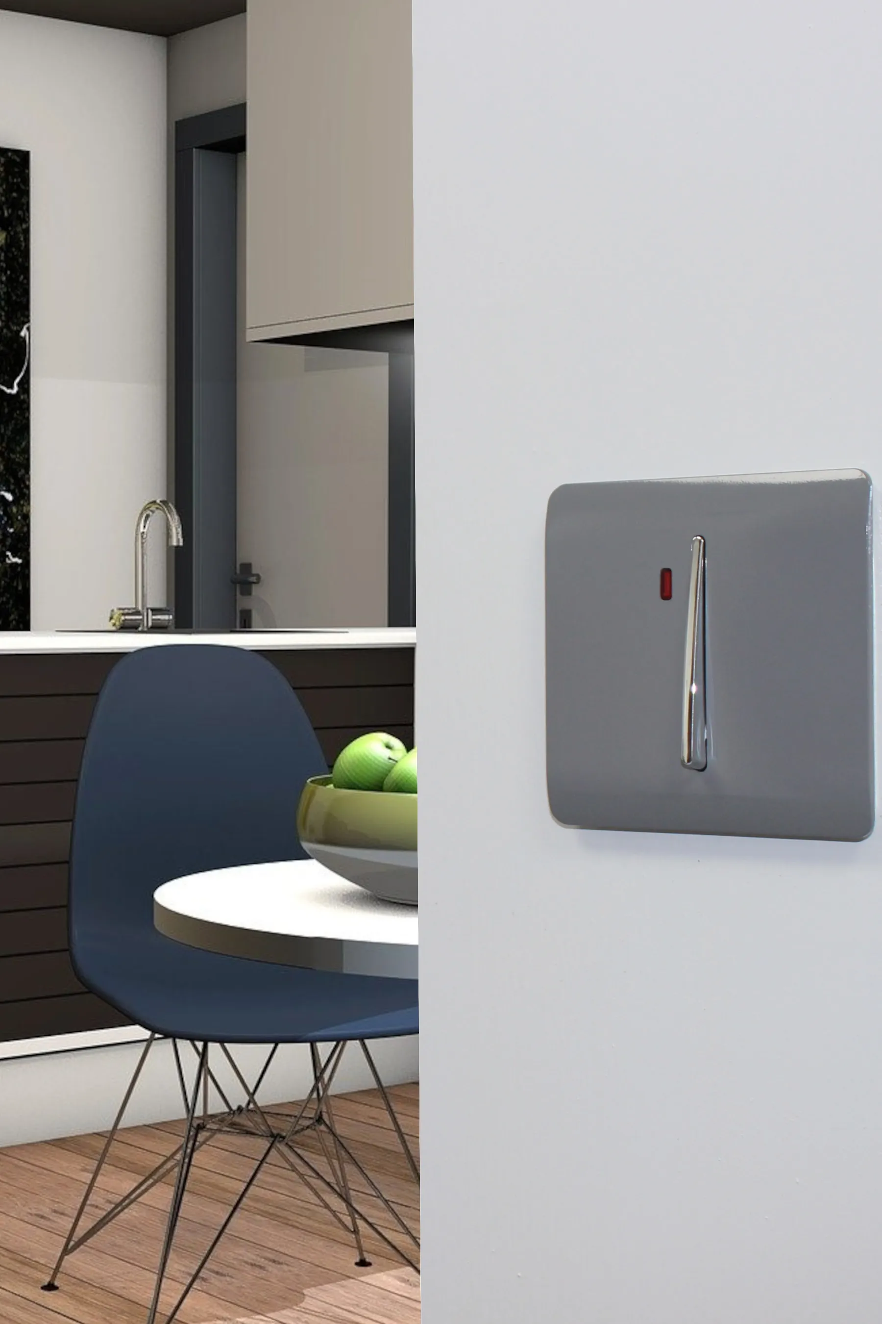 ART-WHS2WG  45 Amp Neon Insert Double Pole Switch Warm Grey